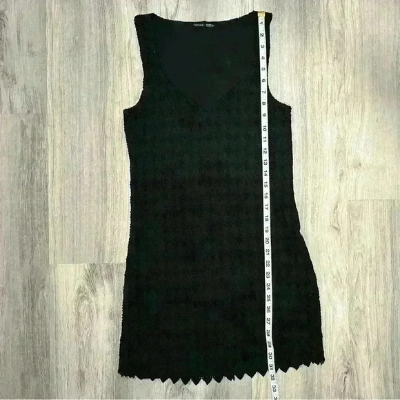 Zara Sleeveless Sweetheart Neck Lined Lace Bodycon Mini Dress Black Size S - Picture 3 of 8